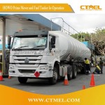 HOWO Prime Mover and Fuel Tanker  in operation